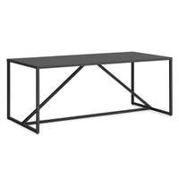 Strut 75” Large Outdoor Table in Carbon - Angle 4