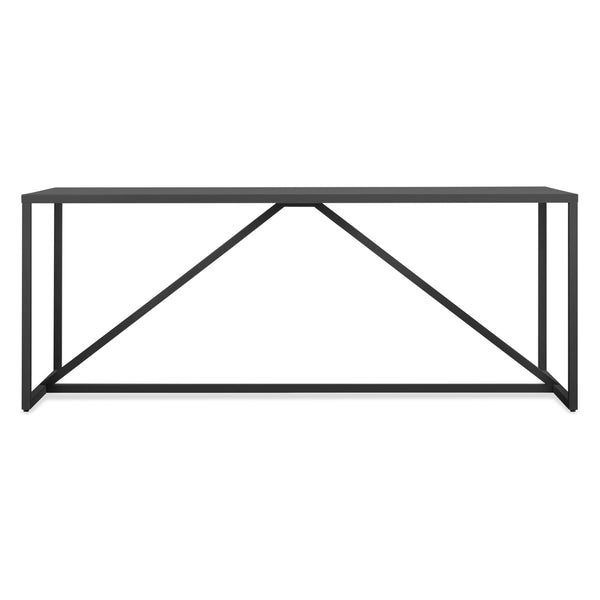Strut 75” Large Outdoor Table in Carbon - Angle 1