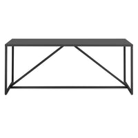 Strut 75” Large Outdoor Table in Carbon - Angle 2