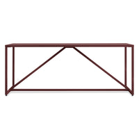 Strut Dining Table in Oxblood - Angle 1