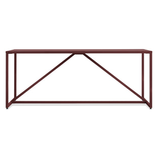 Strut 75" Dining Table in Oxblood - Angle 1