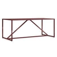 Strut Dining Table in Oxblood - Angle 3