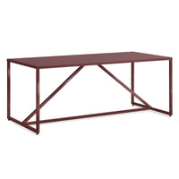 Strut Dining Table in Oxblood - Angle 4