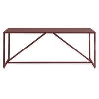 Strut Dining Table in Oxblood - Angle 2