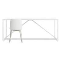 Strut Dining Table in White - Angle 6