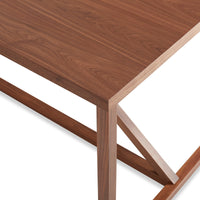 Strut Wood Dining Table in Walnut - Angle 6