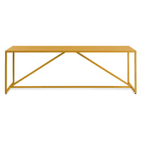 Strut Dining Table in Mustard - Angle 2