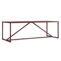Strut Dining Table in Oxblood - Angle 3