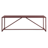 Strut Dining Table in Oxblood - Angle 2
