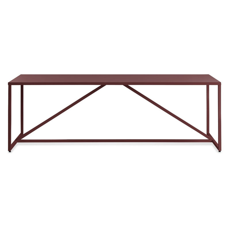 Strut Dining Table in Oxblood - Angle 2