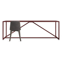 Strut Dining Table in Oxblood - Angle 5