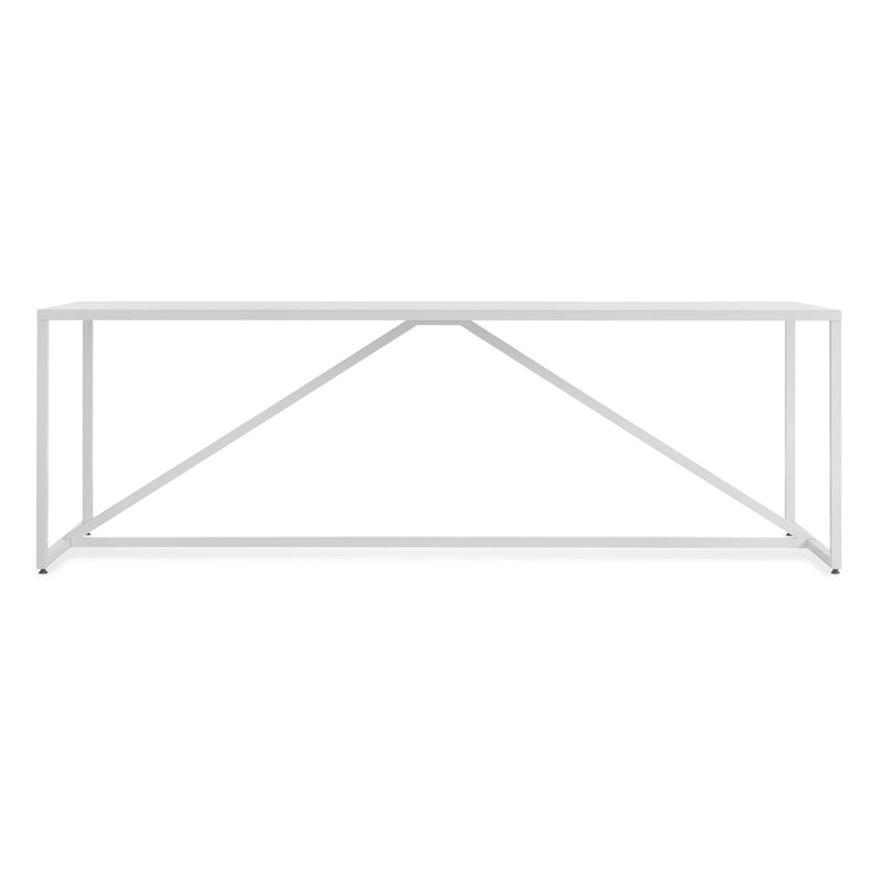 Strut 90" Dining Table in White - Angle 1