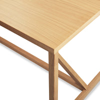 Strut Timber Dining Table in White Oak - Angle 6