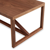 Strut Wood Coffee Table in Walnut - Angle 6