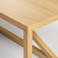 Strut Wood Coffee Table in White Oak - Angle 6