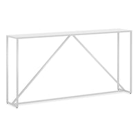 Strut Console Table in White - Angle 3