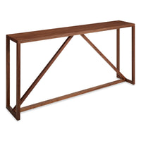 Strut Wood Console Table in Walnut - Angle 4
