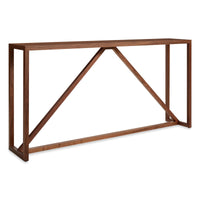 Strut Wood Console Table in Walnut - Angle 3