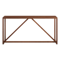 Strut Wood Console Table in Walnut - Angle 2