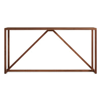 Strut Wood Console Table in Walnut - Angle 1