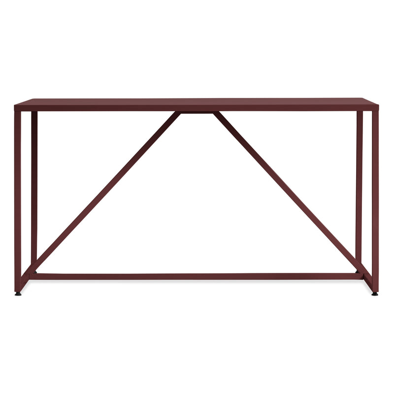 Strut Dining Table in Oxblood - Angle 1