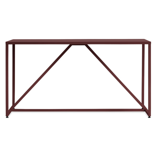 Strut Dining Table in Oxblood - Angle 1