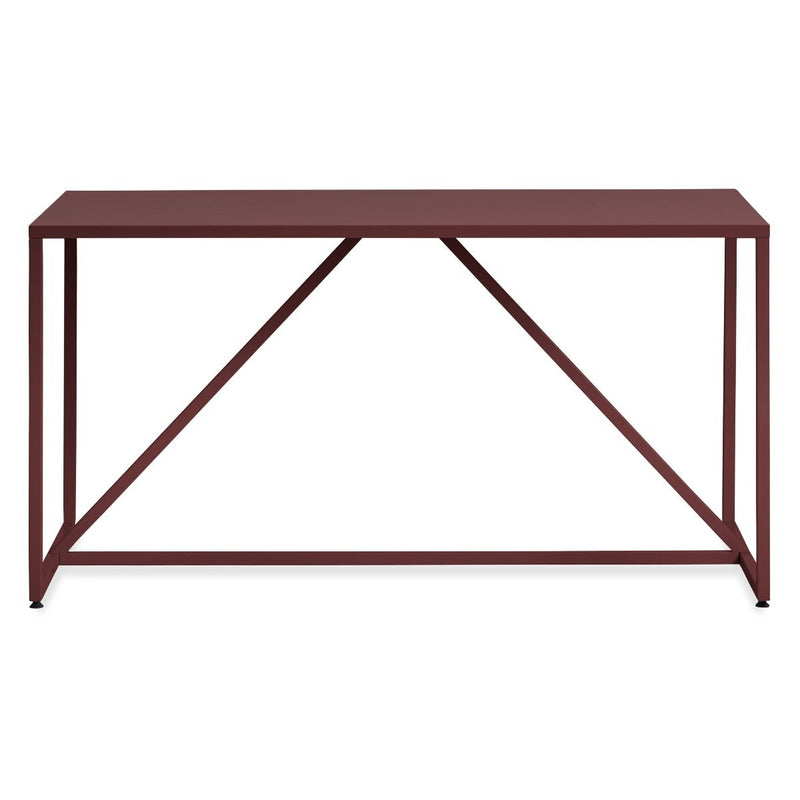 Strut Dining Table in Oxblood - Angle 2