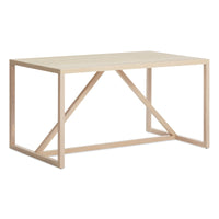 Strut Wood Dining Table in Whitewashed Ash - Angle 4