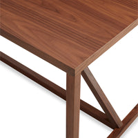Strut Wood Dining Table in Walnut - Angle 7