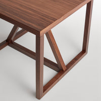 Strut Wood Side Table in Walnut - Angle 6