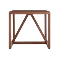 Strut Wood Side Table in Walnut - Angle 1