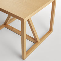 Strut Wood Side Table in White Oak - Angle 6