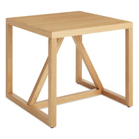 Strut Wood Side Table in White Oak - Angle 4