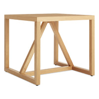 Strut Wood Side Table in White Oak - Angle 3