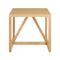 Strut Wood Side Table in White Oak - Angle 2