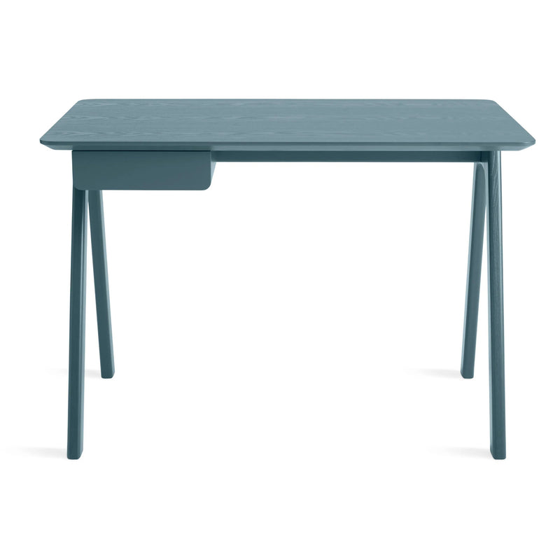 Stash Desk in Marine Blue on Ash - Angle 2