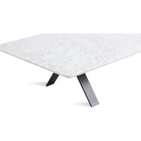 Super Rectangular Coffee Table in Marble / Black - Angle 7