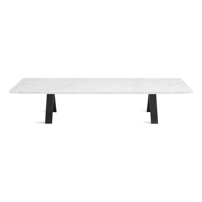 Super Rectangular Coffee Table in Marble / Black - Angle 1