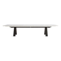 Super Rectangular Coffee Table in Marble / Black - Angle 4