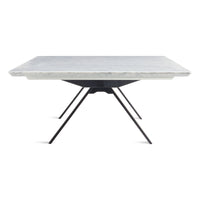 Super Rectangular Coffee Table in Marble / Black - Angle 8