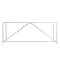 Strut 75” Large Outdoor Table in White - Angle 1