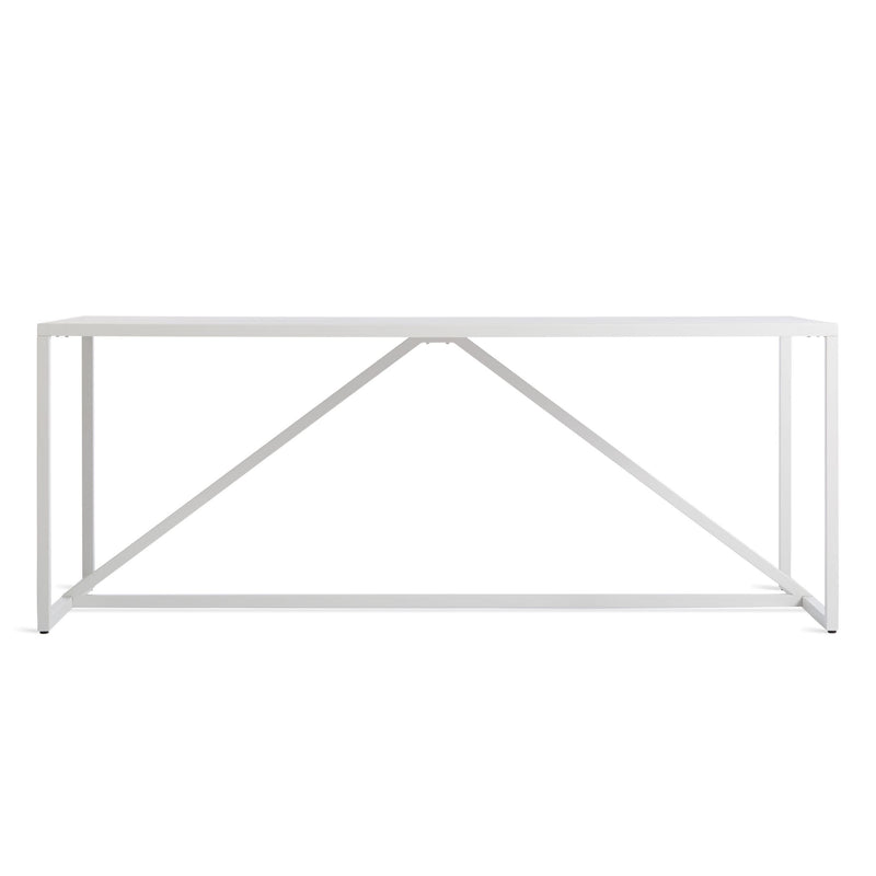 Strut 75” Large Outdoor Table in White - Angle 1