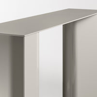 Straight Up Console Table in Putty - Angle 6