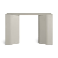 Straight Up Console Table in Putty - Angle 1