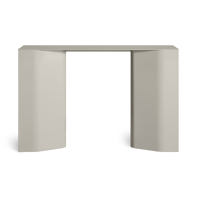 Straight Up Console Table in Putty - Angle 1