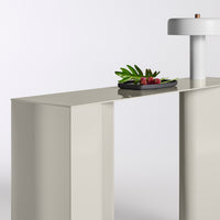 Straight Up Console Table in Putty - Angle 5