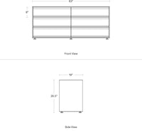 Superchoice 6 Drawer Dresser in White - Angle 9