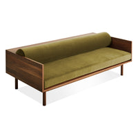 Souvenir Sofa in Loden Green Velvet / Walnut - Angle 8
