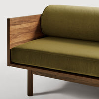 Souvenir Sofa in Loden Green Velvet / Walnut - Angle 13