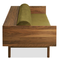 Souvenir Sofa in Loden Green Velvet / Walnut - Angle 10